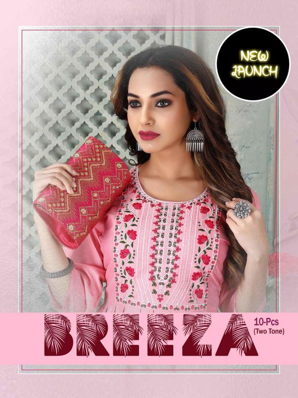 Trendy Breeza Rayon Regular Wear Fancy Kurti Collection